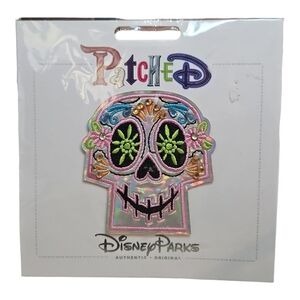 Coco Sugar Skull Patch Disney Parks Embroidered Irridescent Patched